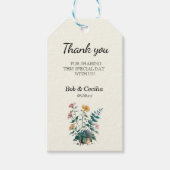 美しい小さな鉢植え結婚の歓迎 ギフトタグ (正面)