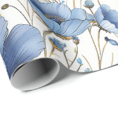 美しい小さな青い野の花 ラッピングペーパー (ロールコーナー)