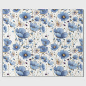 美しい小さな青い野生の花 ラッピングペーパー (フラット)