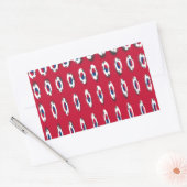 美しい小さな韓国国旗のデザイン赤いベースプリント 長方形シール (封筒)