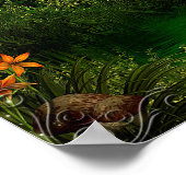 美しい小妖精や小人ファンタジーアートワーク ポスター (角)