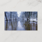 美しい小川が咲く冬の森 名刺 (裏面)