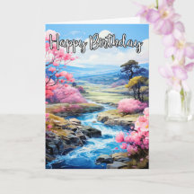 美しい小川の早春 | お誕生日おめでとう