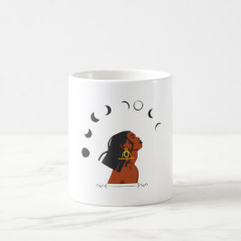 美しい少女と月 コーヒーマグカップ