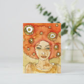 美しい少女のポートレート ポストカード (スタンド正面)