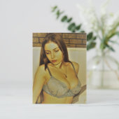 美しい少女のヴィンテージ写真 ポストカード (スタンド正面)