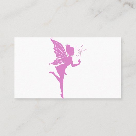 美しい少女の妖精のシルエット 名刺 (裏面)