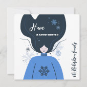 美しい少女よ、素敵な冬を過ごして カード (正面)