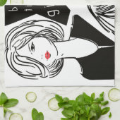 美しい少女 キッチンタオル (折り畳み)