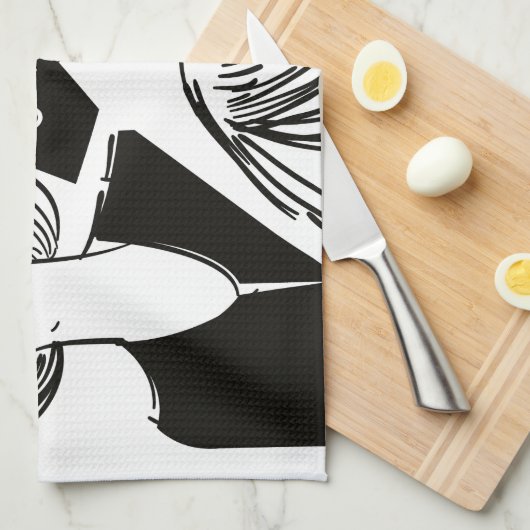 美しい少女 キッチンタオル (四つ折り)