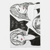 美しい少女 キッチンタオル (縦)