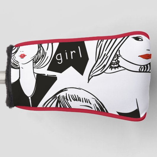 美しい少女 ゴルフヘッドカバー (正面)