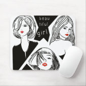 美しい少女 マウスパッド (マウス)