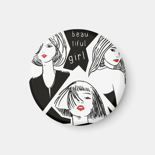 美しい少女 マグネット (正面)