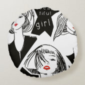 美しい少女 ラウンドクッション (裏面)