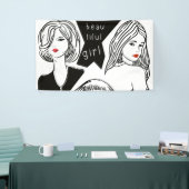 美しい少女 横断幕 (トレードショー)