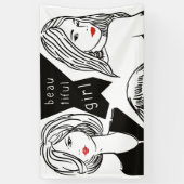 美しい少女 横断幕 (縦)