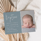 美しい少年の写真ほこりっぽい青いバプテスマ 招待状