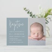 美しい少年 写真 ダスティーブルー 洗礼 招待状 (スタンド正面)