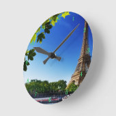 美しい屋外風景の壁掛け時計 ラウンド壁時計 (傾斜)