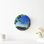 美しい屋外風景の壁掛け時計 ラウンド壁時計 (ホーム)