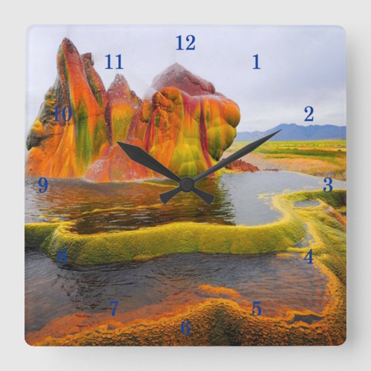 美しい屋外風景壁時計 スクエア壁時計 (正面)