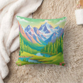 美しい山々 クッション (ブランケット)