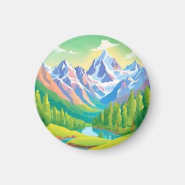 美しい山々 マグネット