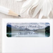 美しい山と湖のアドレス ラベル (インサイチュ)