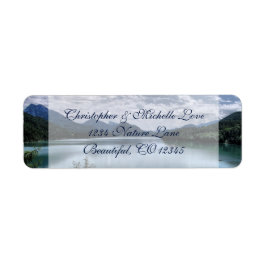 美しい山と湖のアドレス ラベル