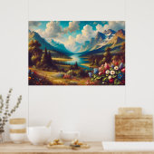 美しい山と魔法の川 ポスター (キッチン)