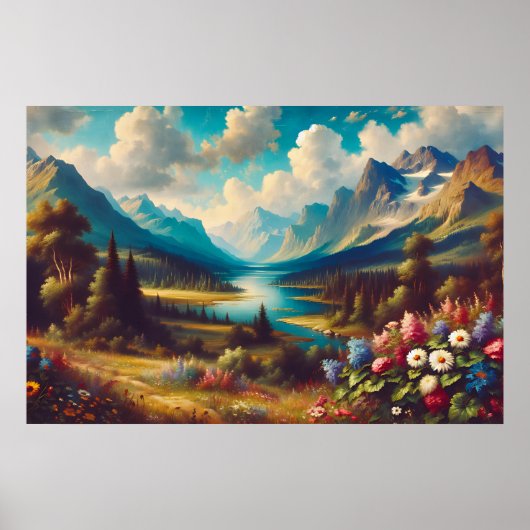 美しい山と魔法の川 ポスター (正面)