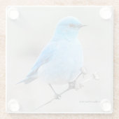 美しい山のブルーバードオンザタンジー ガラスコースター (裏面)