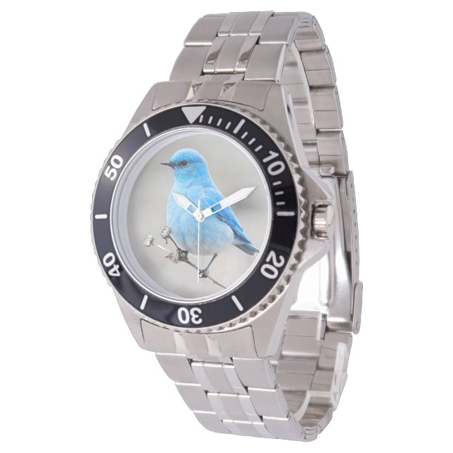 美しい山のブルーバードオンザタンジー 腕時計 (アングル)