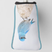 美しい山のブルーバード ゴルフヘッドカバー (回転90)