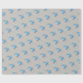 美しい山のブルーバード ラッピングペーパー (フラット)