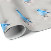 美しい山のブルーバード ラッピングペーパー (ロールコーナー)