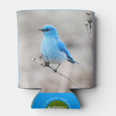 美しい山のブルーバード 缶クーラー (裏面)