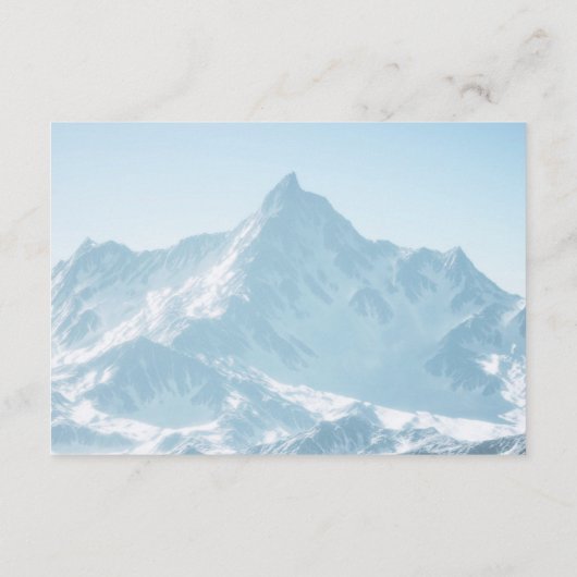 美しい山の写真ウェディングレセプション エンクロージャーカード (裏面)