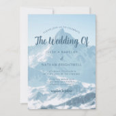 美しい山の写真 ウインターワディング 招待状 (正面)