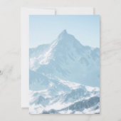 美しい山の写真 ウインターワディング 招待状 (裏面)