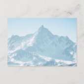 美しい山の写真 ウェディング レセプション エンクロージャーカード (裏面)