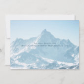 美しい山の写真　冬のウェディング セーブザデート (裏面)