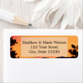 美しい山の夕焼け ラベル (インサイチュ)