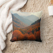 美しい山の景色を望むクッション クッション (ブランケット)