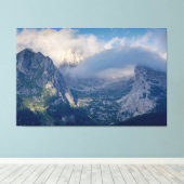 美しい山の景色 キャンバスプリント (インサイチュ (ウッドフロア))
