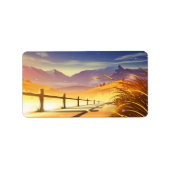 美しい山の景色 ラベル (正面)