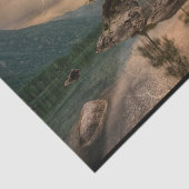 美しい山の湖の夕べ写真 薄葉紙 (詳細)