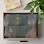 美しい山の湖の夕べ写真 薄葉紙 (ギフト)