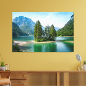 美しい山の湖の絵のような景色 キャンバスプリント (インサイチュ (リビング))